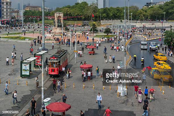 taksim square in istanbul - taksim square stock pictures, royalty-free photos & images