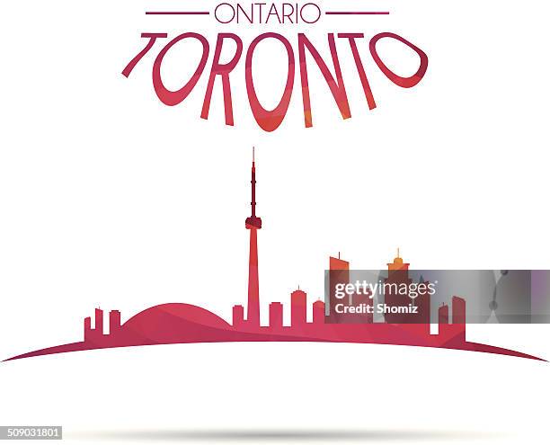 toronto ontario canada city skyline silhouette - toronto stock illustrations