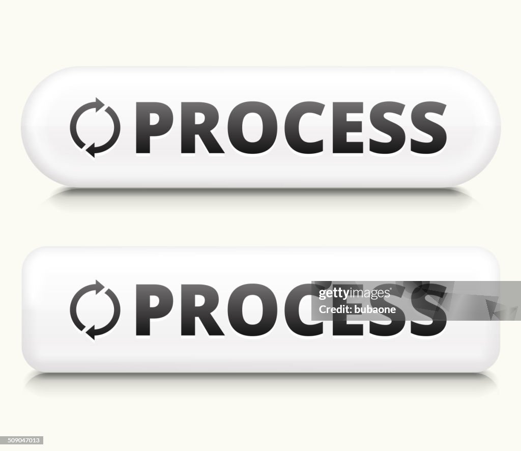 Smooth Process Button Process White Buttom Set High-Res Vector Graphic - Getty Images
