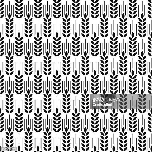 seamless pattern - whole wheat stock illustrations