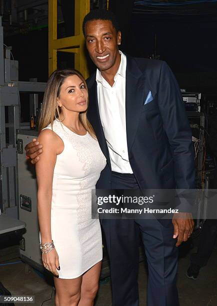 Lara Pippen and Scottie Pippen attends Market America World Conference 2016 at American Airlines Arena on February 4, 2016 in Miami, Florida.