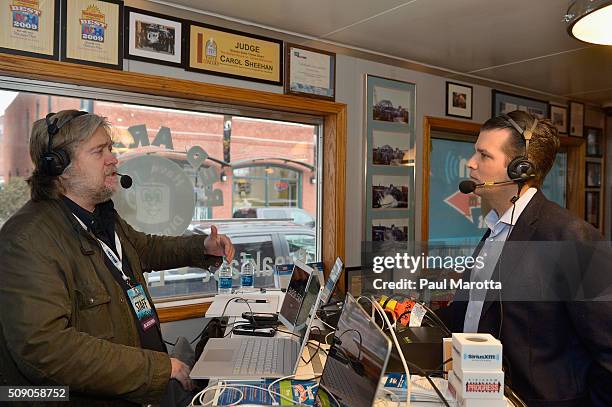 Breitbart News Daily Stephen K. Bannon interviews Donald Trump, Jr. For SiriusXM Broadcasts' New Hampshire Primary Coverage Live From Iconic Red...