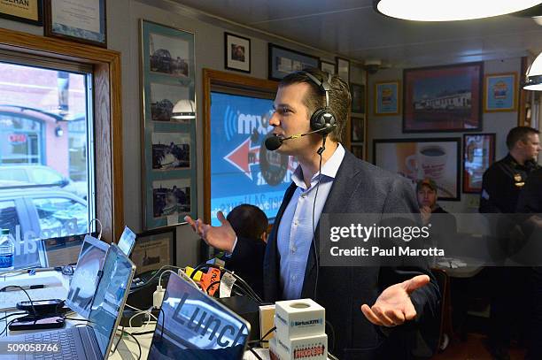 Breitbart News Daily Stephen K. Bannon interviews Donald Trump, Jr. For SiriusXM Broadcasts' New Hampshire Primary Coverage Live From Iconic Red...