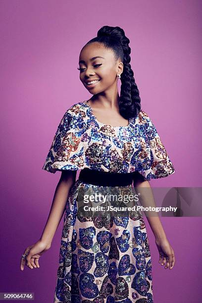 Actress Skai Jackson poses for a portrait during the 47th NAACP Image Awards presented by TV One at Pasadena Civic Auditorium on February 5, 2016 in...