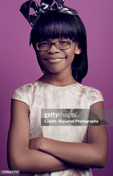 Actress Marsai Martin poses for a portrait during the 47th NAACP Image Awards presented by TV One at Pasadena Civic Auditorium on February 5, 2016 in...