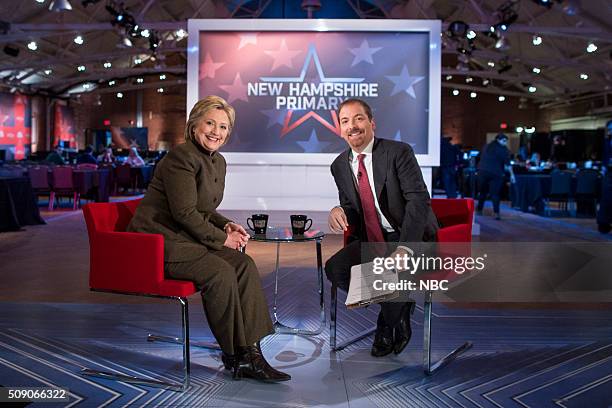 Pictured: Hillary Clinton, Chuck Todd --