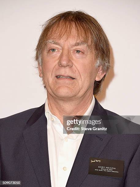 Sound re-recording mixer Andy Nelson attends the 88th Annual Academy Awards nominee luncheon on February 8, 2016 in Beverly Hills, California.