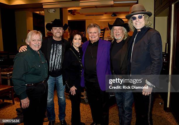 John Conlee, John Rich, Jan Howard, Leroy Van Dyke, John Anderson, and Big Kenny attend the 2nd Annual Legendary Lunch presented by Webster Public...