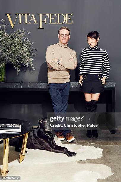 Vita Fede designer Cynthia Sakai is photographed in her office space, newly designed by and style blogger Aimee Song is photographed for Domaine Home...