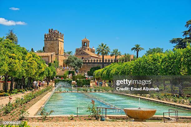 alcázar of córdoba, spain - córdoba spanje stockfoto's en -beelden