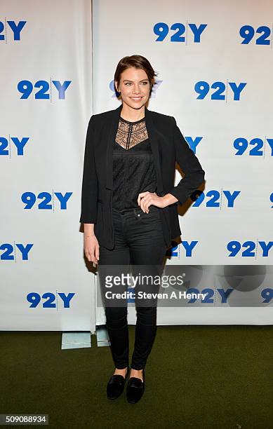 Actress Lauren Cohan attends "The Walking Dead" screening and conversation at 92nd Street Y on February 8, 2016 in New York City.