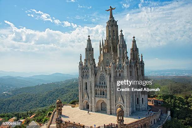 sagrat cor, mount tibidabo - sagrat cor stock-fotos und bilder