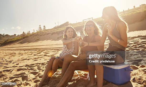 girls just wanna have sun! - beach drink stock pictures, royalty-free photos & images