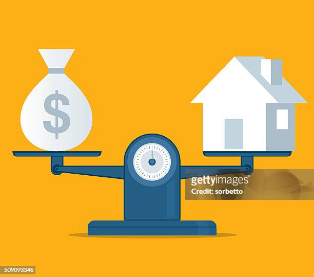 home and money - home finances stock illustrations