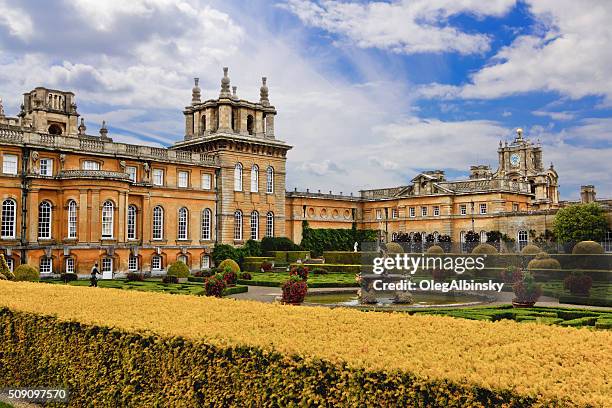 blenheim palast, woodstock, oxfordshire, england, großbritannien. - blenheim palace stock-fotos und bilder