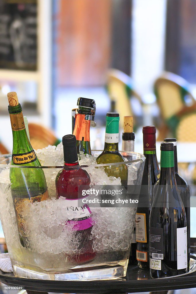 Colorful wine bottle