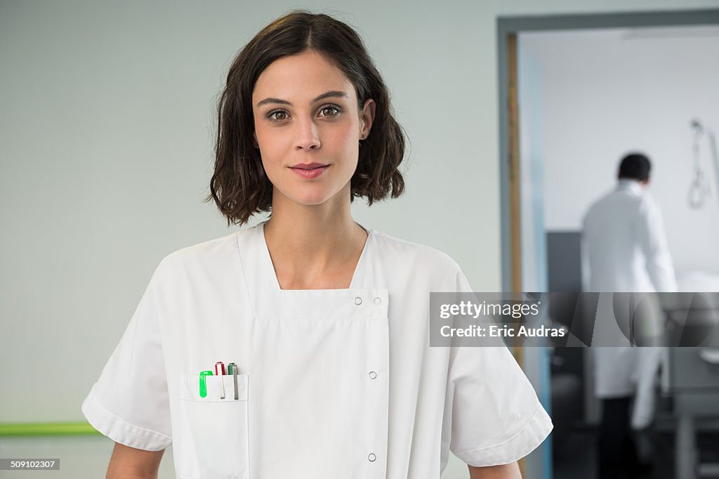 Portrait of a female nurse in hospital