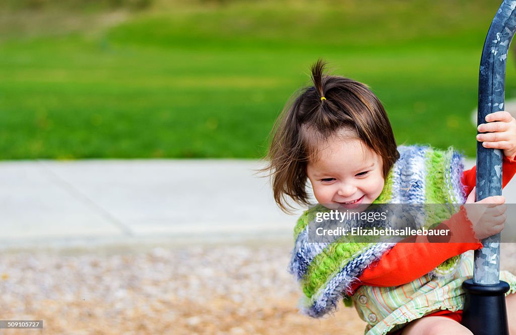 Girl at playground (2-3 years)