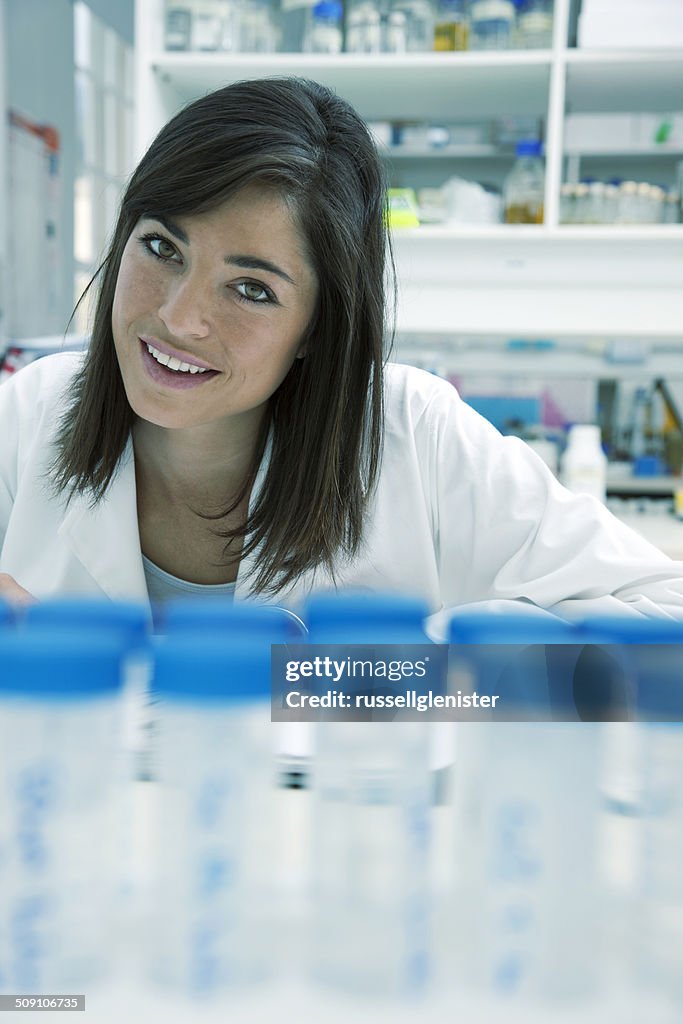 Portrait of a smiling technician in a laboratory