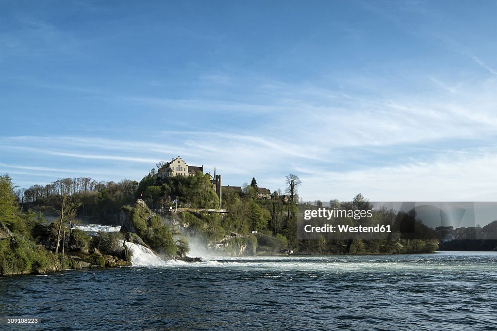 Switzerland, Schaffhausen, Rhine falls with Laufen Castle