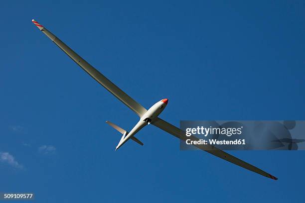 austria, salzburg, glider in front of blue sky - gliding fotografías e imágenes de stock