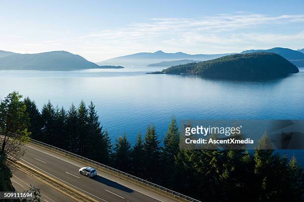 sea to sky highway or highway 99 - british columbia stock pictures, royalty-free photos & images