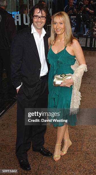 Author JK Rowling and husband Neil Murray attend the UK Premiere of "Harry Potter And The Prisoner Of Azkaban" at the Odeon Leicester Square on May...