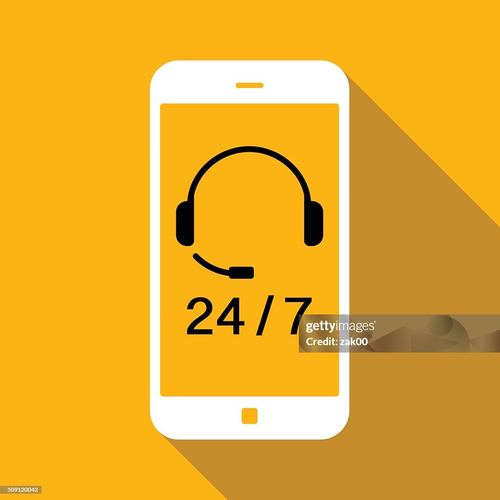 24/7 service icon
