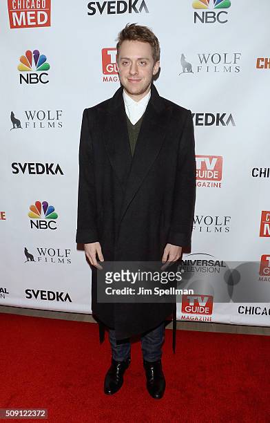 Actor Max Jenkins attends the TV Guide Magazine celebrates Dick Wolf's Chicago series at LeGrande Lounge at The Time New York Hotel on February 8,...