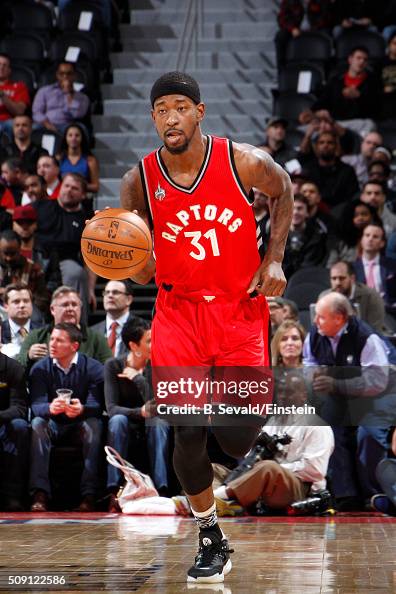 Ross Raptors Terrence Ross of the Toronto Raptors handles the ball during the game ...