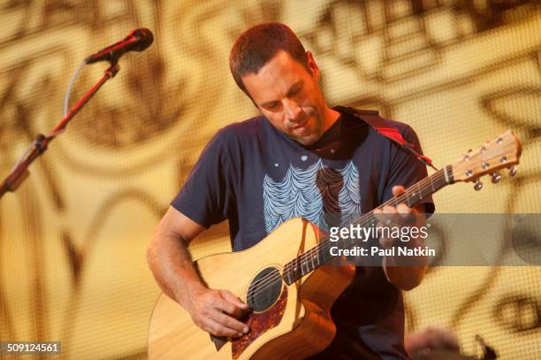 American musician Jack Johnson performs onstage during the Farm Aid benefit concert at Saratoga Performing Arts Cente, Saratoga Springs, New York,...