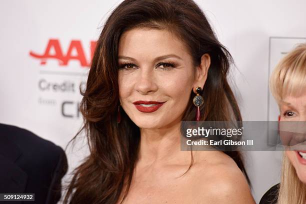 Actress Catherine Zeta-Jones attends AARP's 15th Annual Movies For Grownups Awards at the Beverly Wilshire Four Seasons Hotel on February 8, 2016 in...
