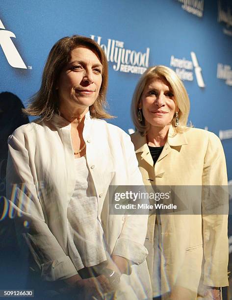 Editors Maryann Brandon and Mary Jo Markey attend The Hollywood Reporter's 4th Annual Nominees Night at Spago on February 8, 2016 in Beverly Hills,...