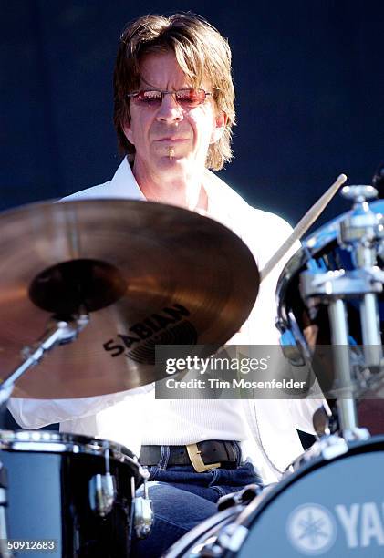 Chris Layton of 'Double Trouble', backing group of the late guitarist Stevie Ray Vaughn, at the 12th Annual Santa Cruz Blues Festival on May 30, 2004...