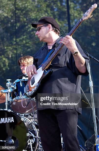 Chris Layton and Tommy Shannon of 'Double Trouble', backing group of the late guitarist Stevie Ray Vaughn, perform at the 12th Annual Santa Cruz...