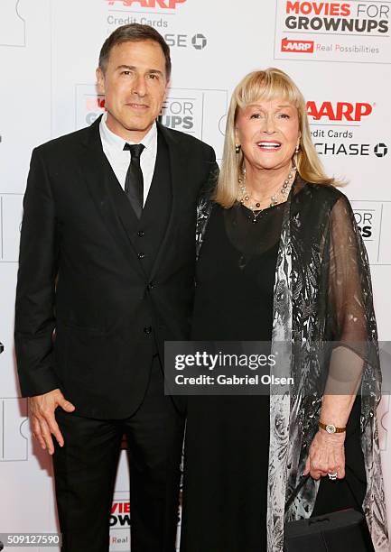 Director David O. Russell and actress Diane Ladd attend AARP's Movie For GrownUps Awards at the Beverly Wilshire Four Seasons Hotel on February 8,...