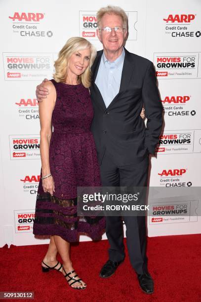 Producer Rachelle Carson and actor Ed Begley Jr. Arrive for the 15th Annual Movies for Grownups Awards in Beverly Hills, California, February 8, 2016