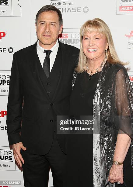 David O. Russell and Diane Ladd attend AARP's Movie For GrownUps Awards at the Beverly Wilshire Four Seasons Hotel on February 8, 2016 in Beverly...