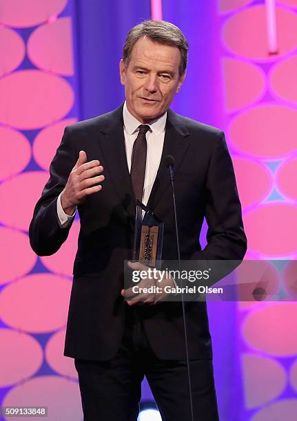 Actor Bryan Cranston, winner of the Best Actor award for 'Trumbo,' speaks onstage at AARP's 15th Annual Movies For Grownups Awards at the Beverly...