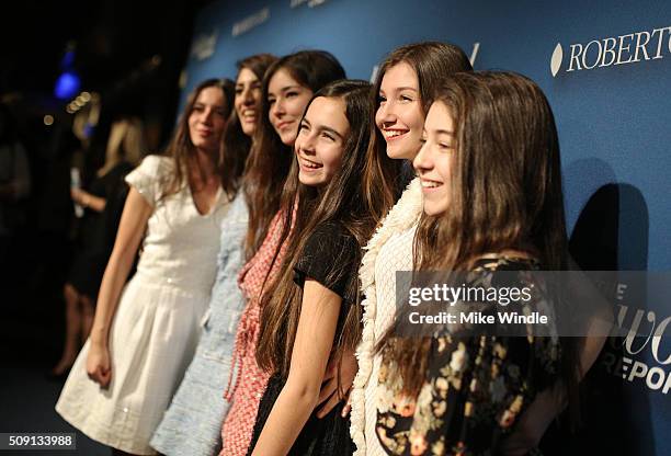 Actress Elit Iscany, director Deniz Gamze Erguven, actresses Tugba Sunguroglu, Gunes Sensoy, Ilayda Akdogan and Doga Zeynep Doguslu attend The...