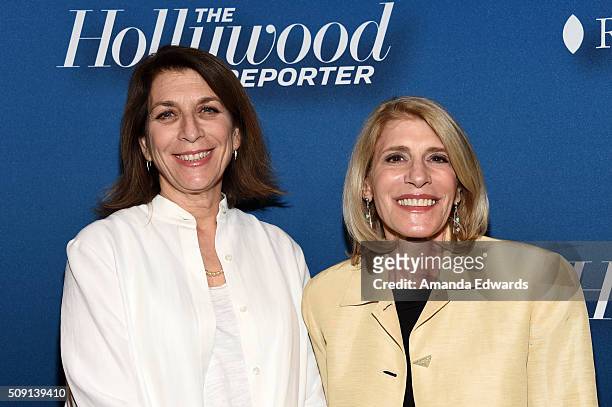 Editors Maryann Brandon and Mary Jo Markey arrive at The Hollywood Reporter's 4th Annual Nominees Night at Spago on February 8, 2016 in Beverly...