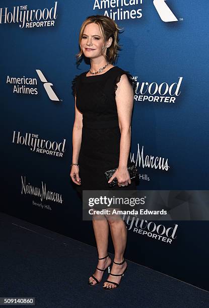 Actress Jennifer Jason Leigh arrives at The Hollywood Reporter's 4th Annual Nominees Night at Spago on February 8, 2016 in Beverly Hills, California.