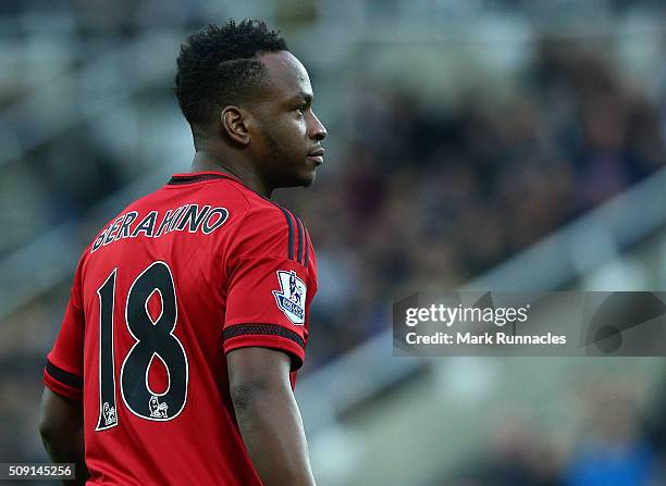Saido Berahino of West Bromwich Albion in action during the Barclays Premier League match between Newcastle United FC and West Bromwich Albion FC at...