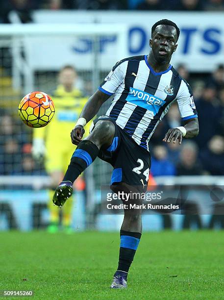Cheick Tiote of Newcastle United in action during the Barclays Premier League match between Newcastle United FC and West Bromwich Albion FC at St...