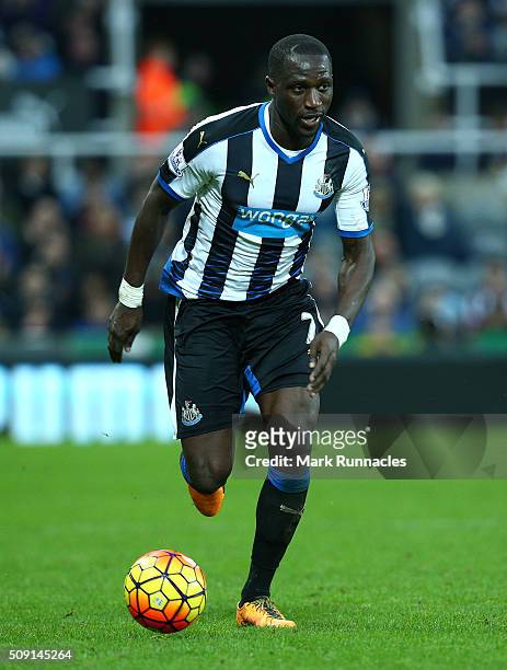 Moussa Sissoko of Newcastle United in action during the Barclays Premier League match between Newcastle United FC and West Bromwich Albion FC at St...