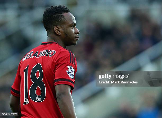 Saido Berahino of West Bromwich Albion in action during the Barclays Premier League match between Newcastle United FC and West Bromwich Albion FC at...