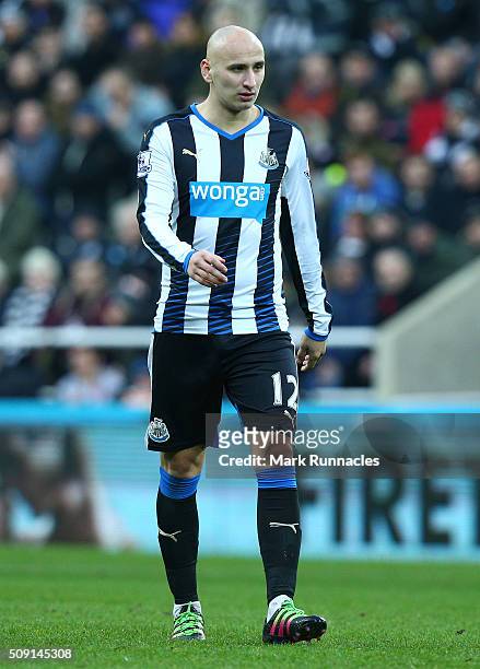 Jonjo Shelvey of Newcastle United in action during the Barclays Premier League match between Newcastle United FC and West Bromwich Albion FC at St...