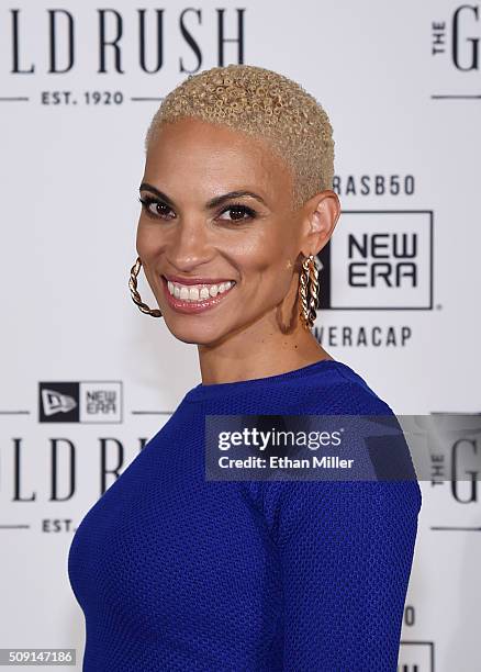 Singer Goapele attends the New Era Super Bowl party at The Battery on February 6, 2016 in San Francisco, California.