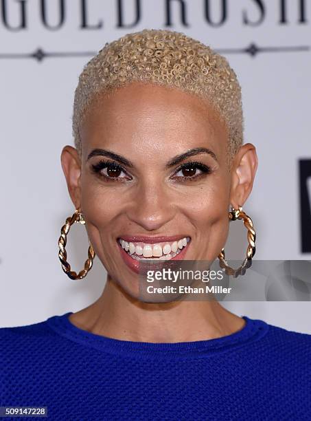 Singer Goapele attends the New Era Super Bowl party at The Battery on February 6, 2016 in San Francisco, California.