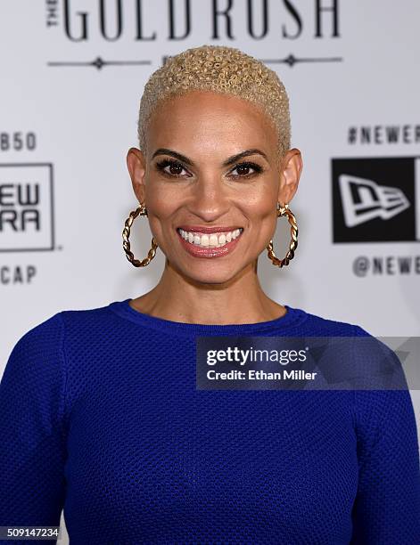 Singer Goapele attends the New Era Super Bowl party at The Battery on February 6, 2016 in San Francisco, California.